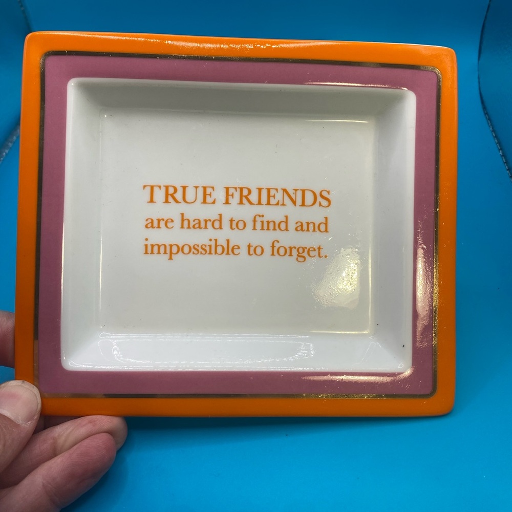 Two's Company Trinket Tray, Friendship Dish 4.5”